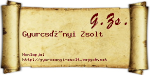 Gyurcsányi Zsolt névjegykártya