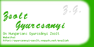 zsolt gyurcsanyi business card